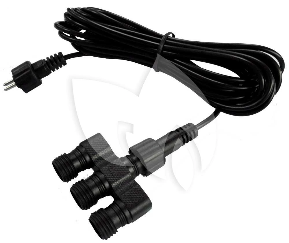 12 Volt 3-weg Verdeler Met 5 Meter Aansluitkabel