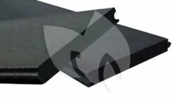 Borderrand Recht 2,5 Meter Met Messing En Groef