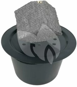 Kubus Waterornament Natuursteen LED 31 Cm Doorsnede